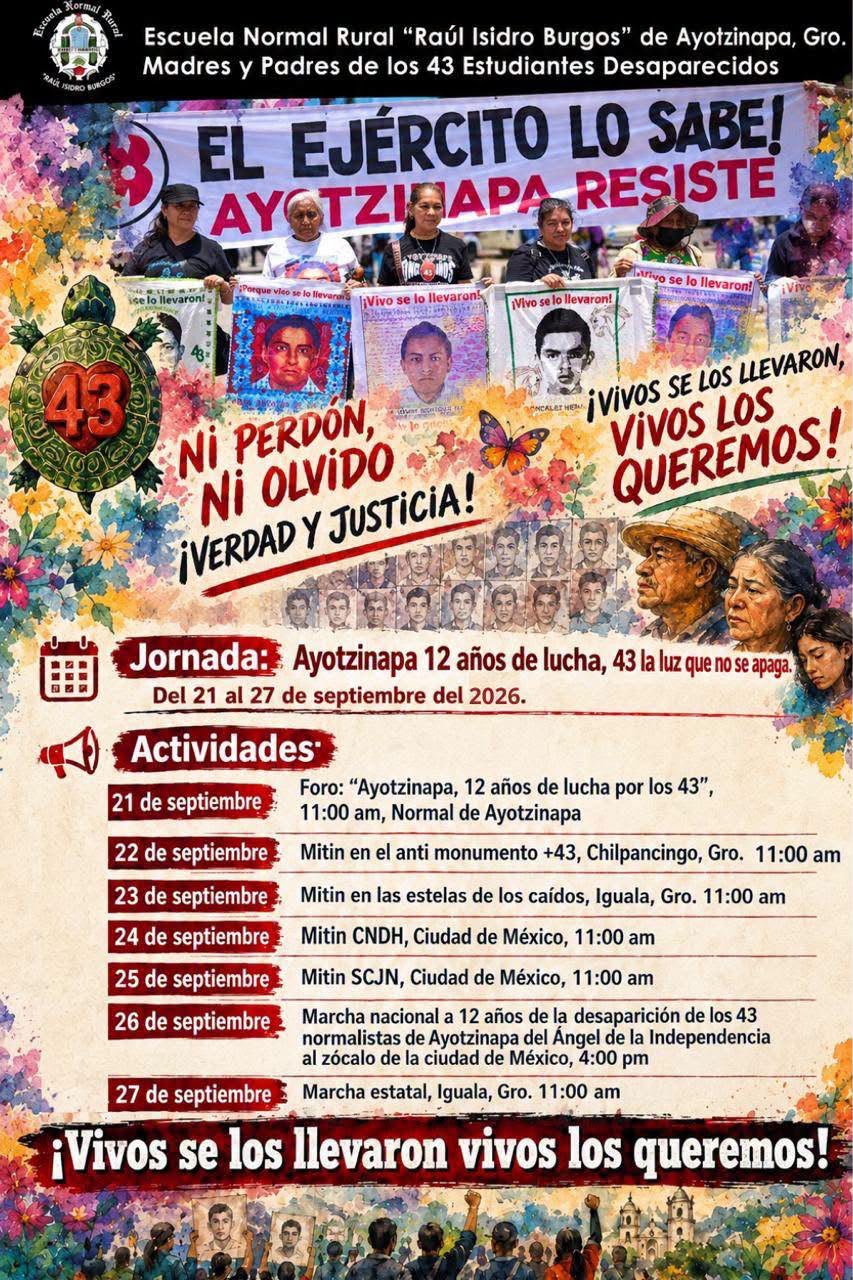 🚨 ¡ALERTA MÁXIMA! Padres de los 43 Anuncian Mega Movilización por 12 Años de Desaparición